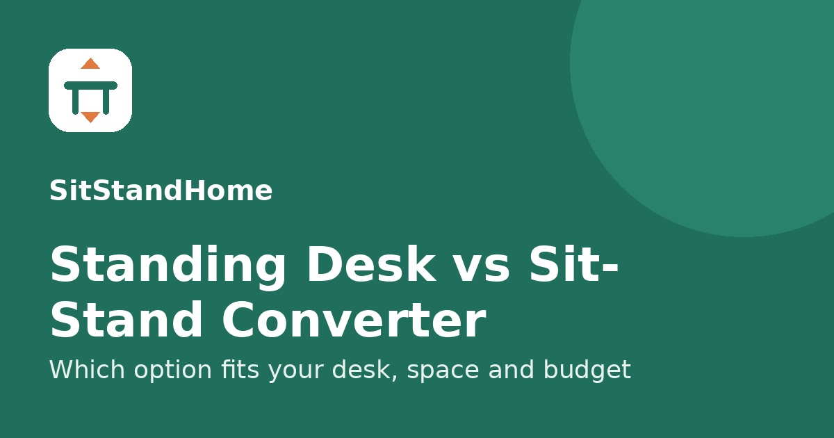 Standing desk vs sit-stand converter illustration